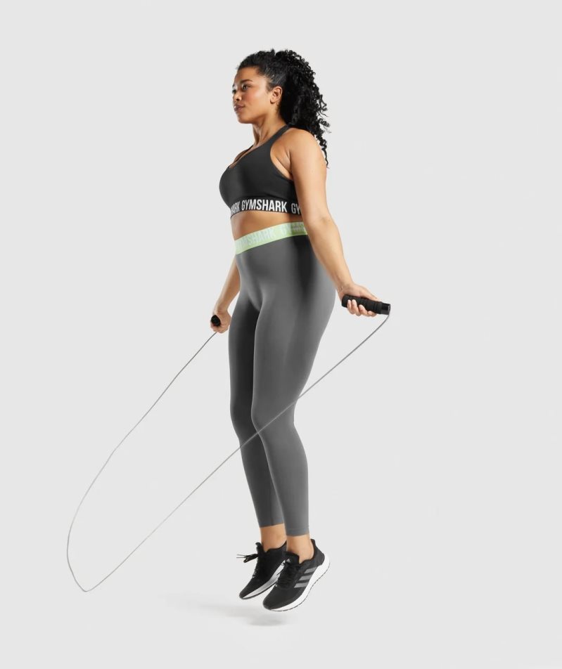 Women's Gymshark Fit Seamless Sports Bra Black | NZ 2EDLAN